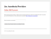 Tablet Screenshot of jaxanesthesia.com